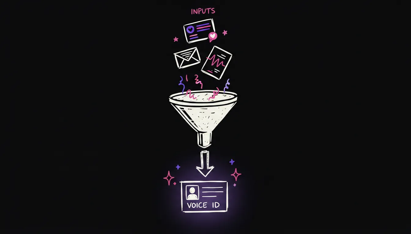 Dropping your old posts and a call recording into AI, and a voice profile coming out