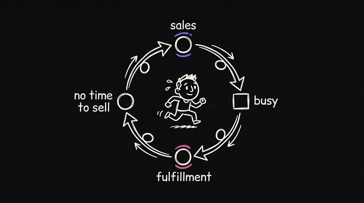 The sales to fulfillment loop the founder is stuck running in