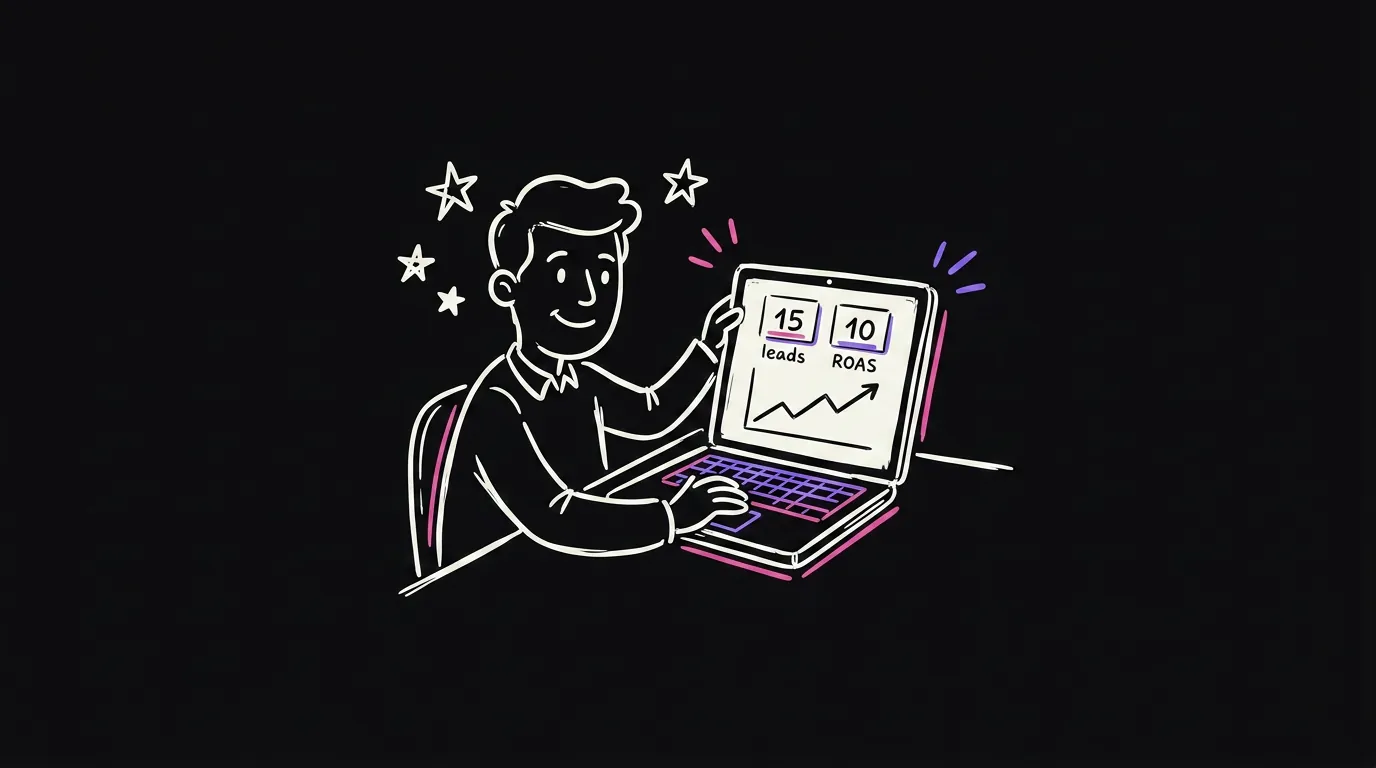A business owner logging into a clean dashboard with number tiles and a chart