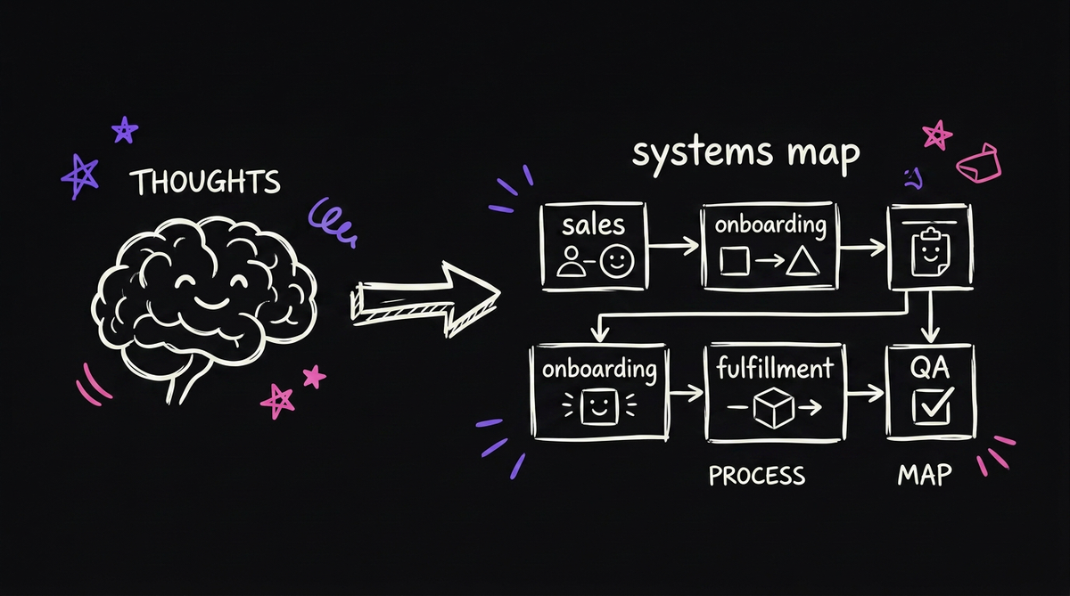Getting what is in your head into a structured systems map