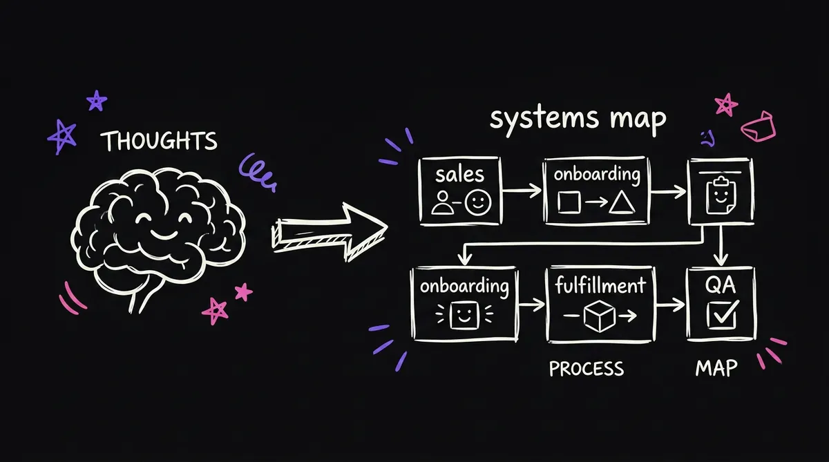 Getting what is in your head into a structured systems map